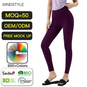 OEM/ODM Women's Sport Pants with High Wait Quick-drying High-elastic Tights Sports and Anti-rolling Fitness Pants Yoga Pants