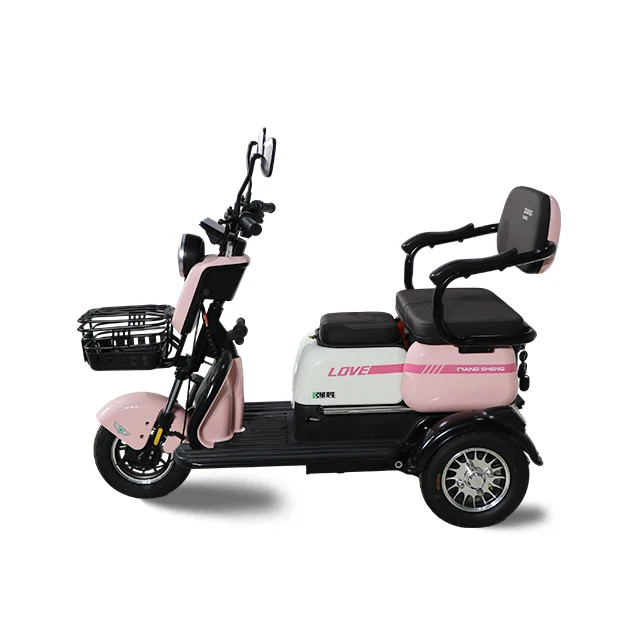QSD Factory Direct 48v Mobility Electric Tricycle 3-Wheel Scooter for Adults Open Body Type Hot Sale