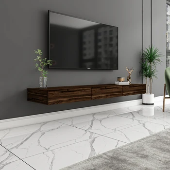 Modern Avalon Wall Mounted Tv Stand Walnut Wholesale Wall Mounted Tv ...
