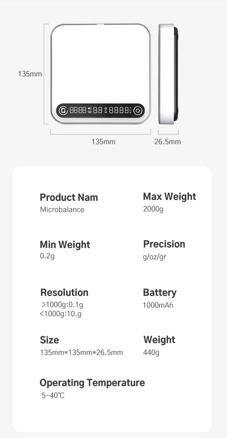 hot selling coffee scale microbalance difluid