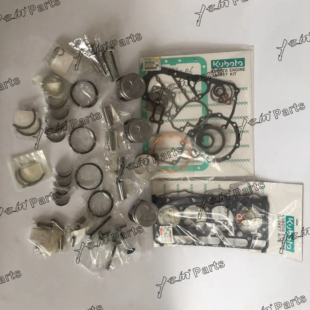 Hot Sale Overhaul Kit With Cylinder Piston Rings Bearing Valves Gasket Kit For Kubota V2403