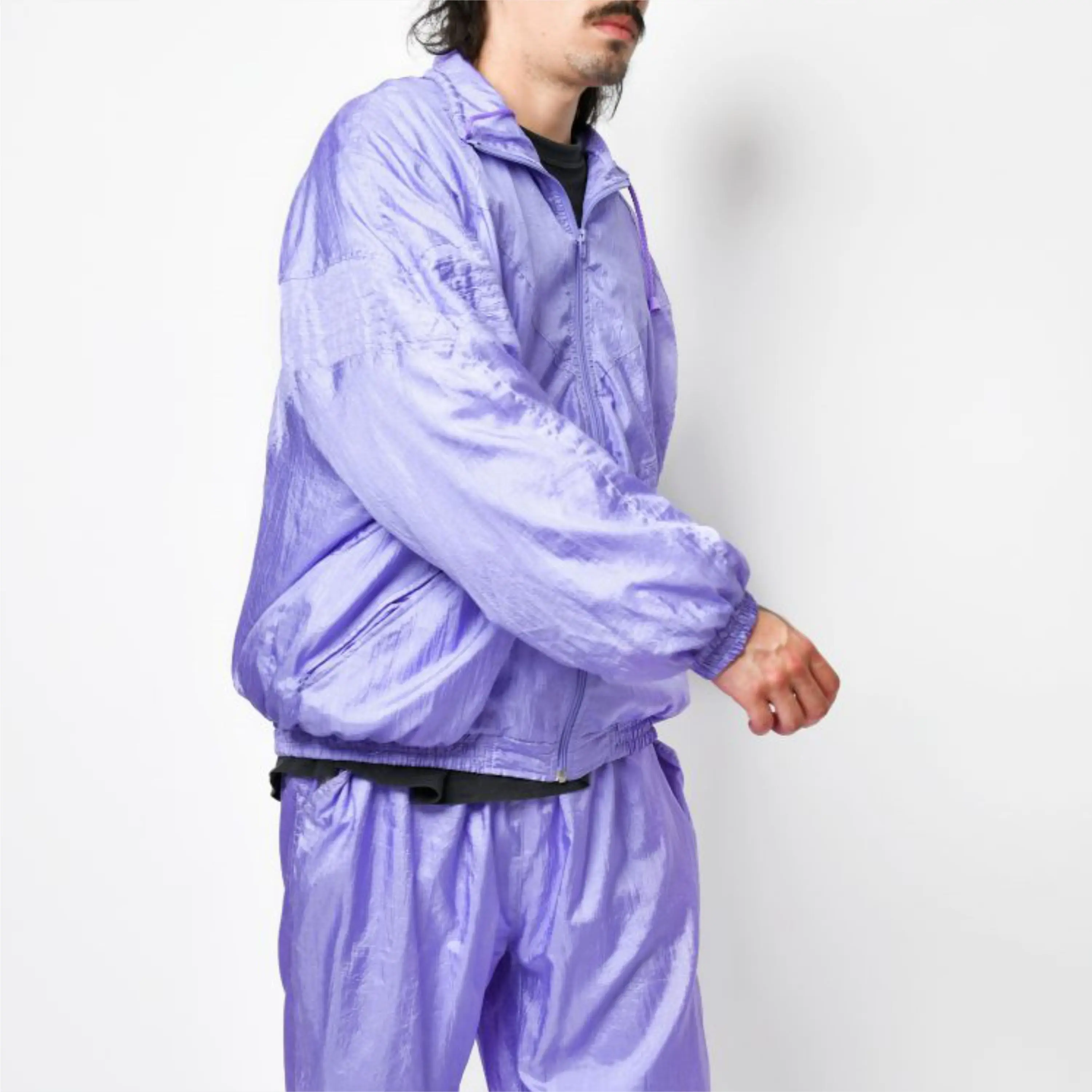 Men Vintage Rave Purple Tracksuit Classic 90s Throwback Design