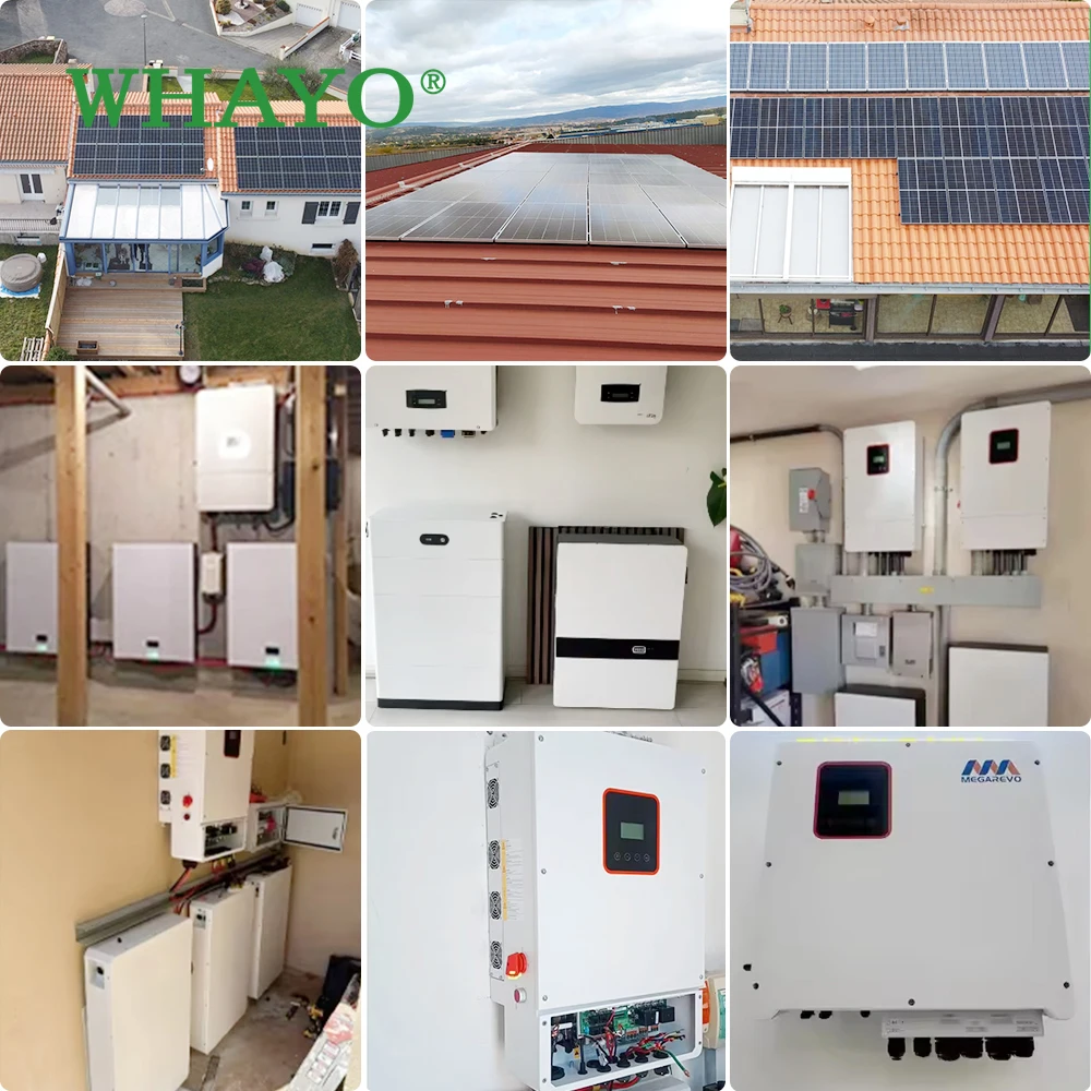 Full Set Hybrid Solar System 5KW 6KW 8KW 10KW MPPT Lithium Ion Power ...