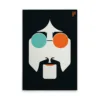 Black, Orange, White, Blue