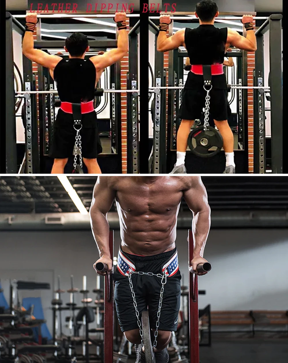 Leather Weightlifting 2022 Dipping Belt Weightlifting Fitness Training Belts Bodybuilding Gym