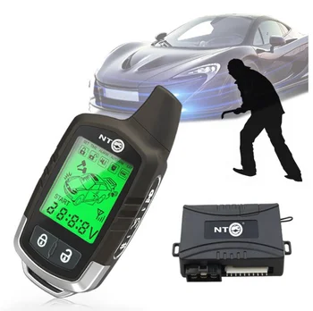 NTO Real-Time Monitoring Vibration Sensor Warning Remote Engine Start 2 Way Car Alarm System With Lcd Car Remote Starter