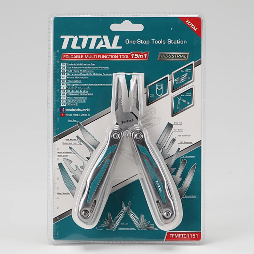 [TOTAL] MacGyver pliers 15 Functions TFMFT01151 All the tools you need and all at once New Arrival Products Good