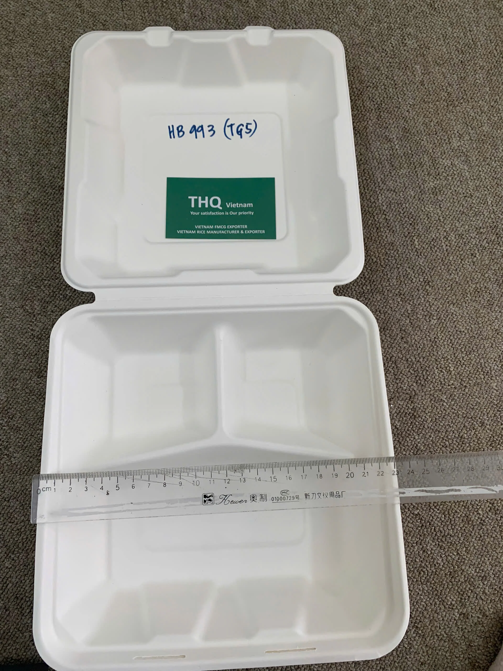 HB993 Bagasse Rice Box Per Carton (0.0469 M3)| Alibaba.com