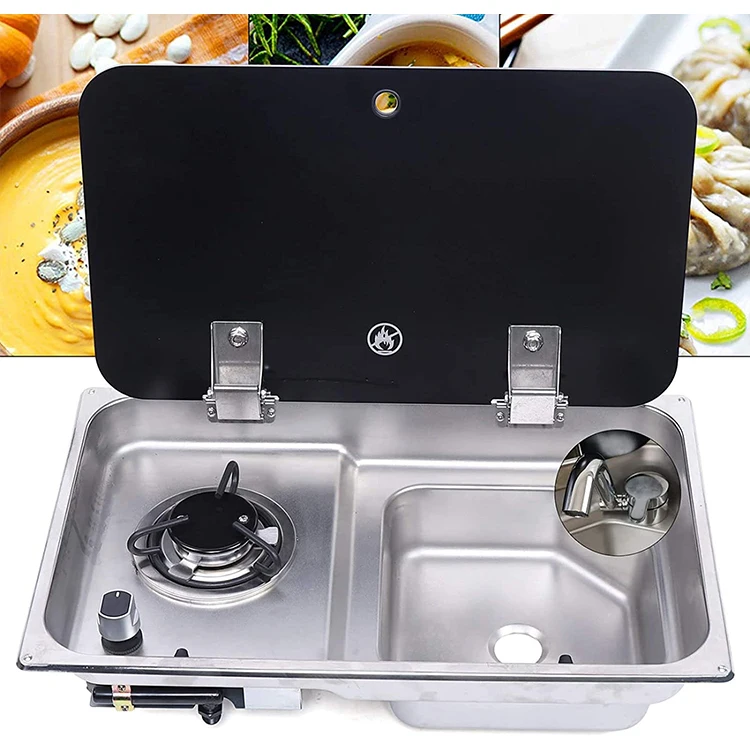 Stainless Steel Adjustable Burner Gas Stove Sink Buy Gas Stove Sink