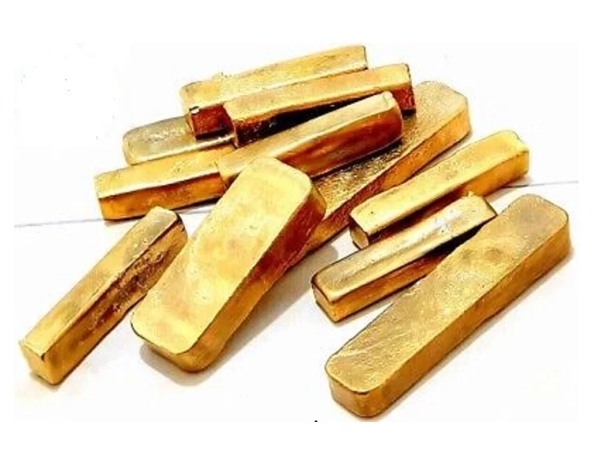 Scrap Gold Bar For Gold Recovery Melted Different Computer Coin Pins