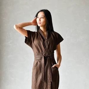 Summer Vacation Plain Dye Long Kaftan V-neck Rayon Fabric Short Sleeves Dubai Turkey Kaftan Islamic Clothing Dresses For Women