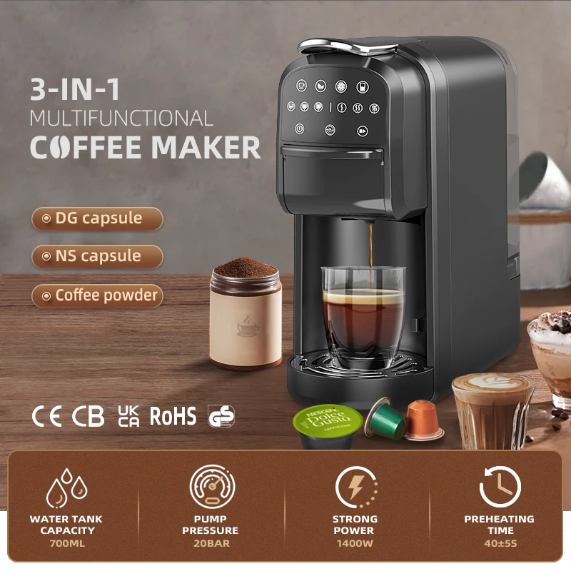 20bar Wholesale Multi Espresso Capsule Coffee Machine Automatic Coffee ...