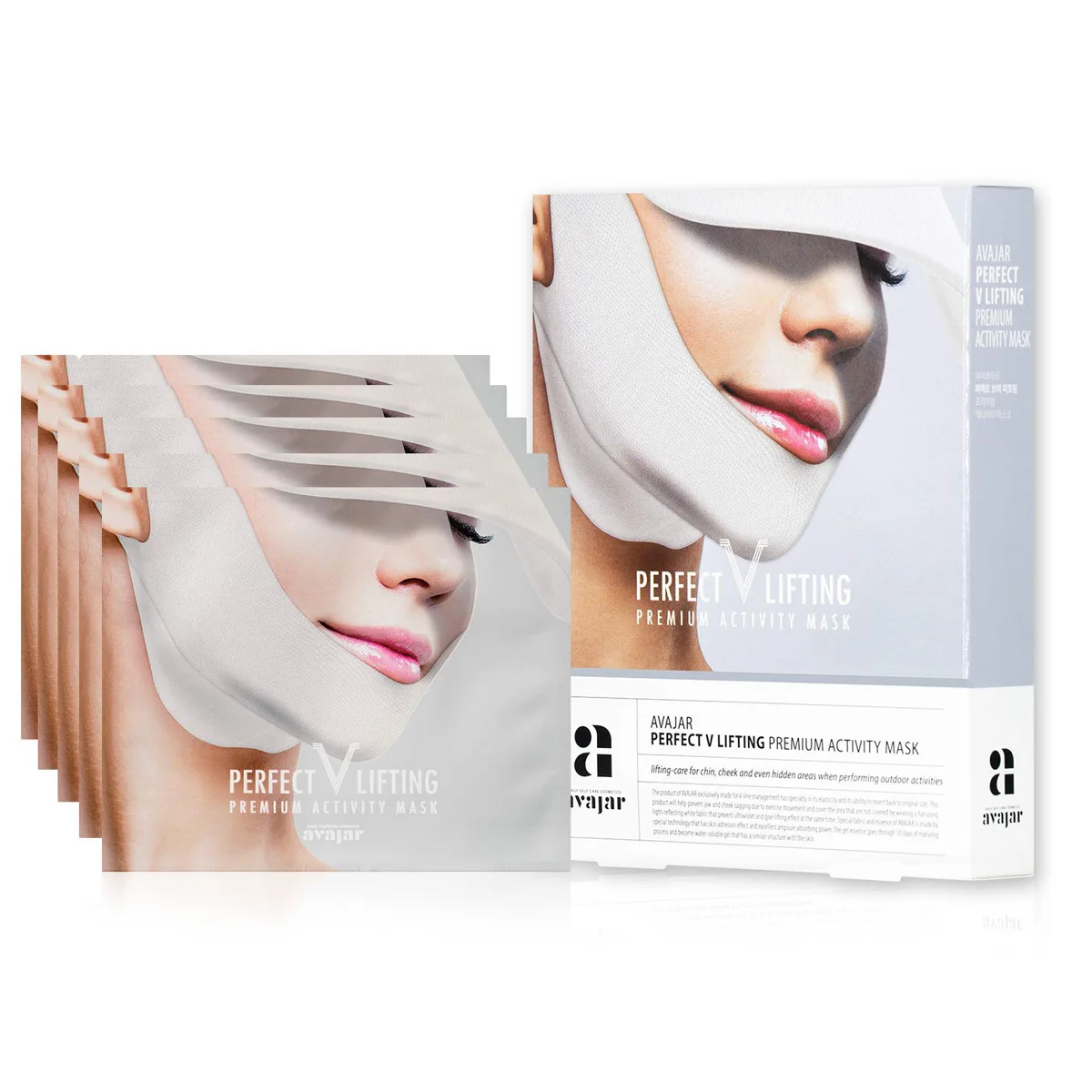Avajar Perfect V Lifting Premium Plus+ Mask 5pcs - Face Lifting Mask | Neck  Slimmer | V Line Mask | Face Slimmer | Chin Strap For Double Chin Remover