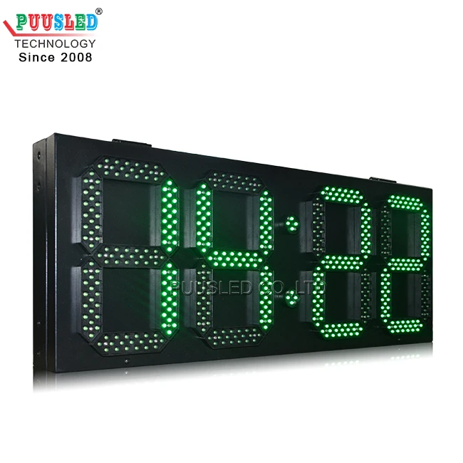 Outdoor Led Time Zone Clock Led Digital Clock Display Led Digital Wall Clock