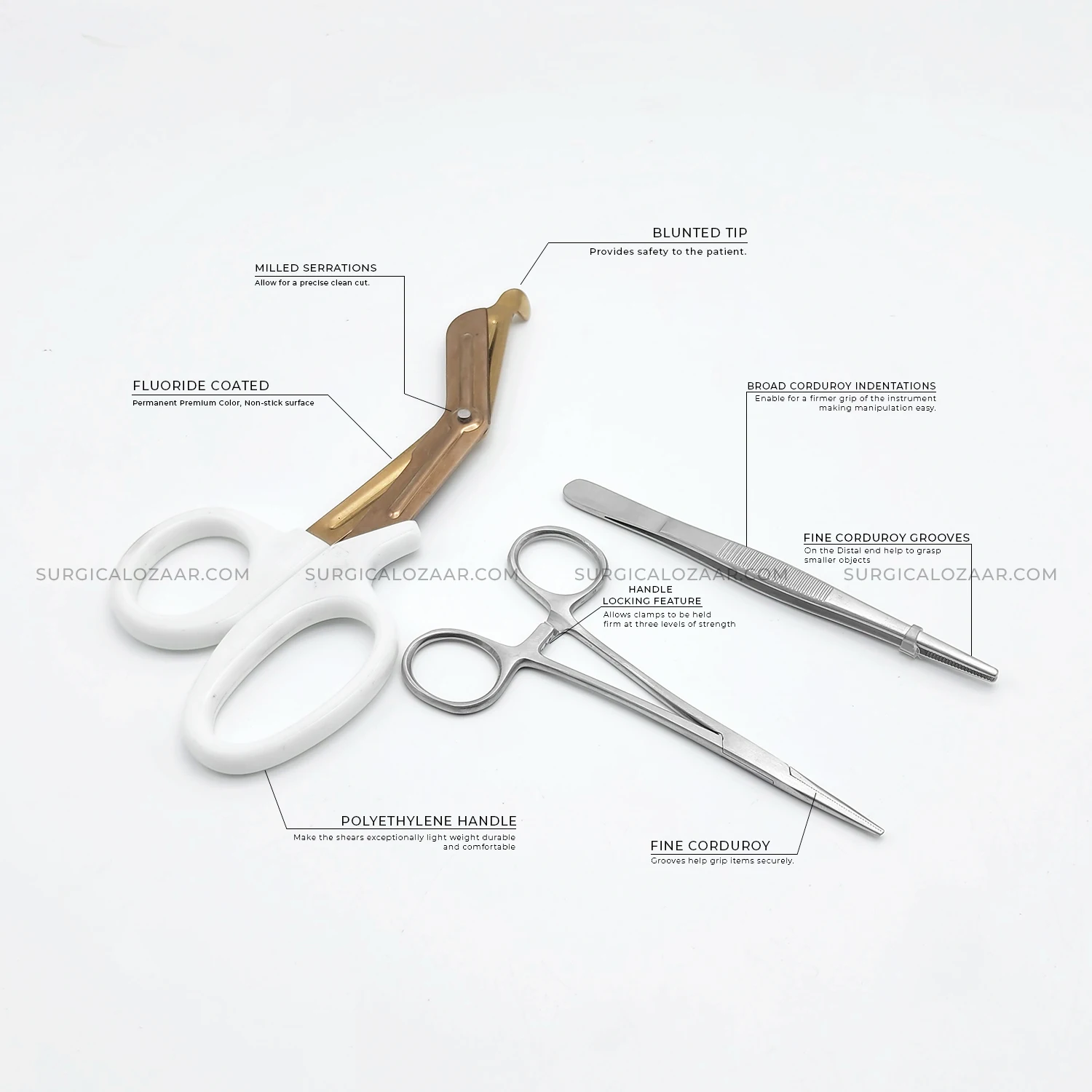 First Aid Trauma Shears Emt Kit Nursing Scissors Hemostats Forceps Emergency Medical Shears