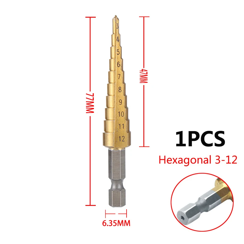 Custom 2 Inch High Speed Steel Titanium Step Drill Bit For Metal Buy