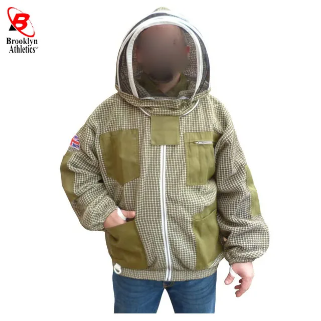 Beekeeping Jacket with Fencing Veil Bee Jacket with Round Veil Beekeeper Jacket Protective Cloth