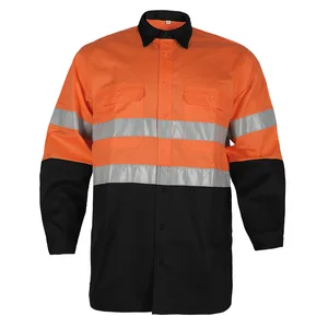 Wholesale Hight Visibility Mechanic Safety Work High Visibility Shirts Reflective Polo Shirt