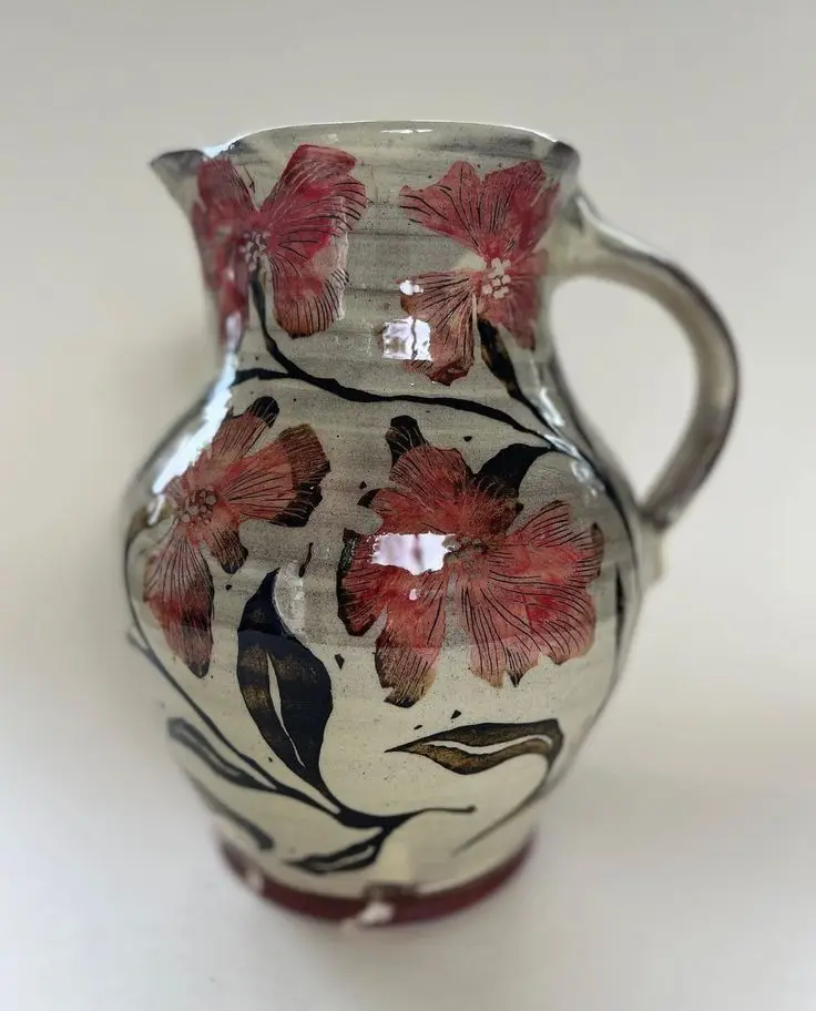DURABILITY  Classic Design Polyester Resin Water Jug Resin Texture with Aqua Apricot Swirl Pattern for Kitchen Christmas Gifts