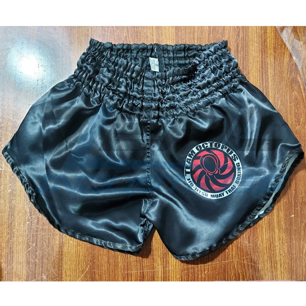FLUORY Men's Embroidery Design Fashion Muay Thai Shorts, Boxing Sports Loose Shorts For Summer Workout