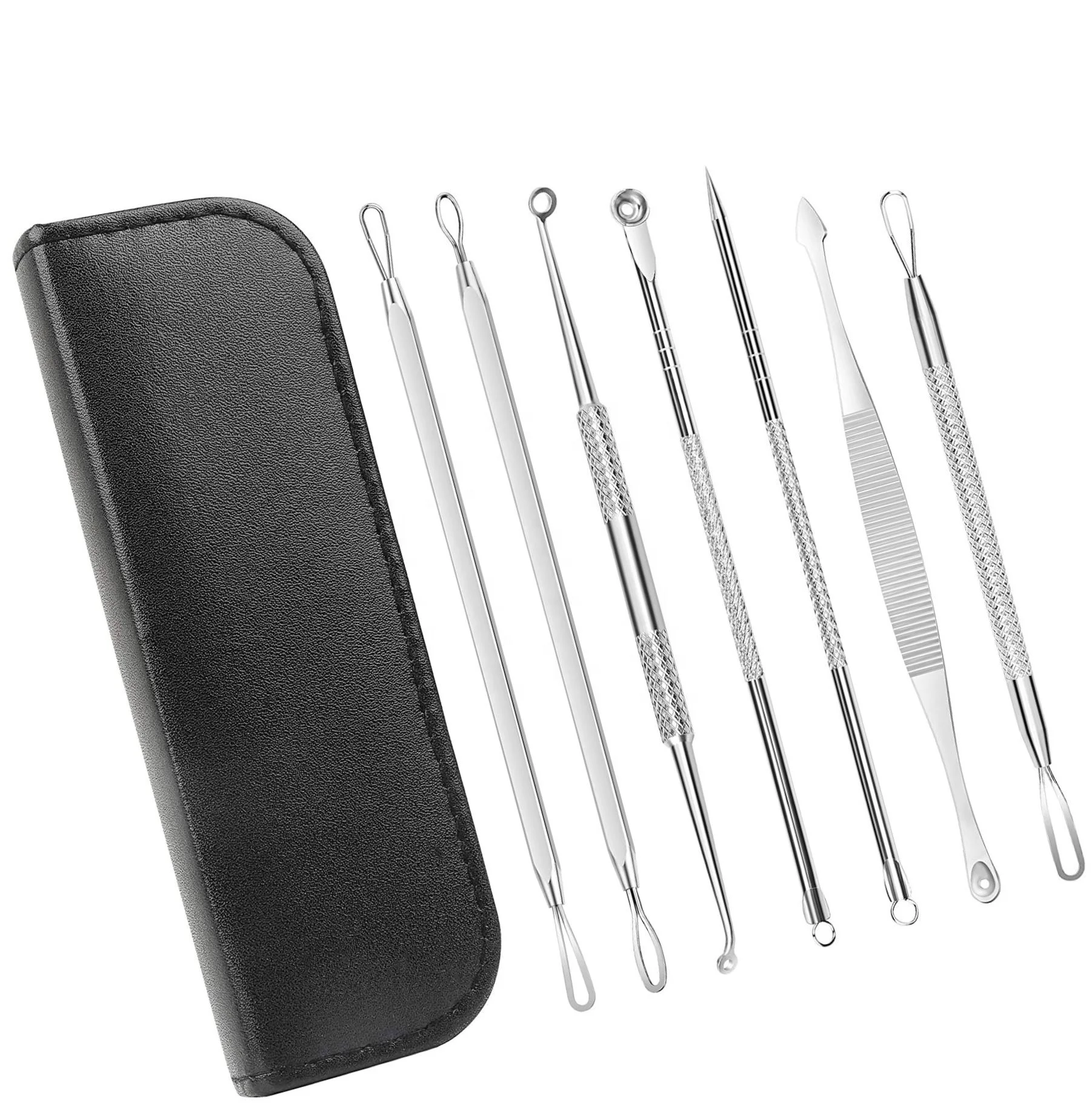 Blackhead Removal Skincare Whitehead Acne Remover Comedone Extractor With Lancet Acne Removal Tools Eco-friendly Pack OEM Logo