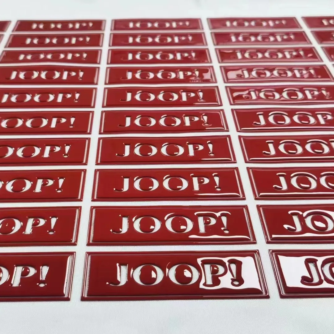 Custom Logo Offset Raised TPU Embossed Heat Transfer Labels Sticker for Clothing