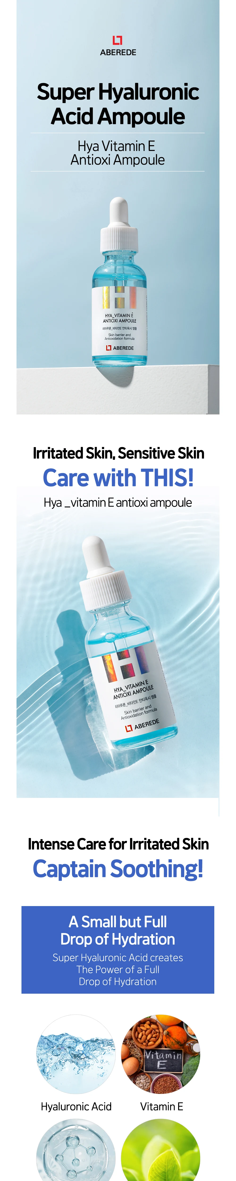 Aberede Hya_vitamin E Antioxi Ampoule Irritated Skin And Sensitive Skin