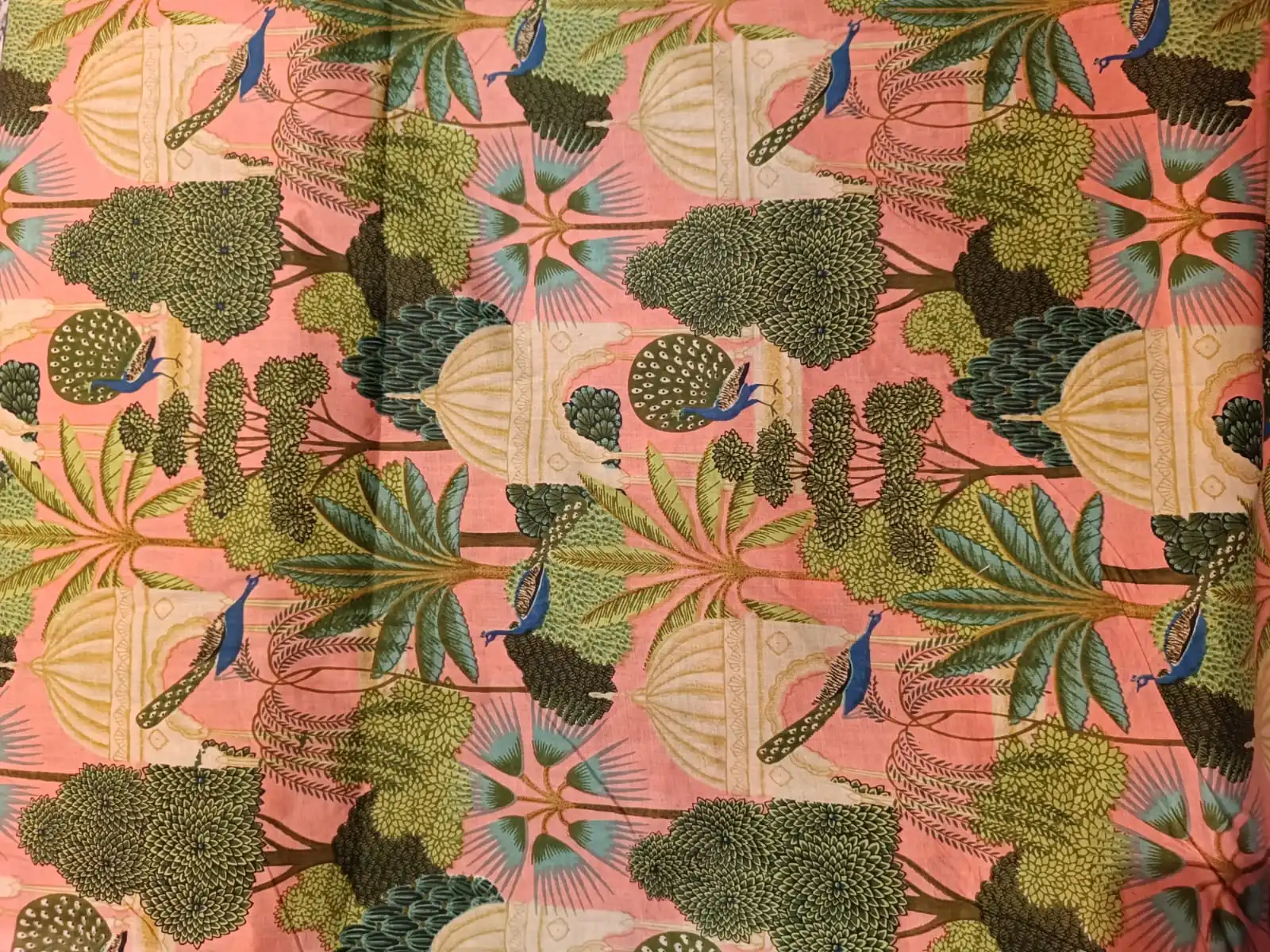 Hand Block Printed 100 Cotton Fabric For Dress Clothing Pure Cotton