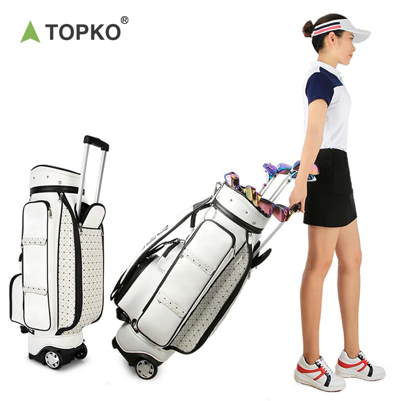 Topko High Quality Pu Golf Bag For Men Lightweight Club Bag Can Hold 13