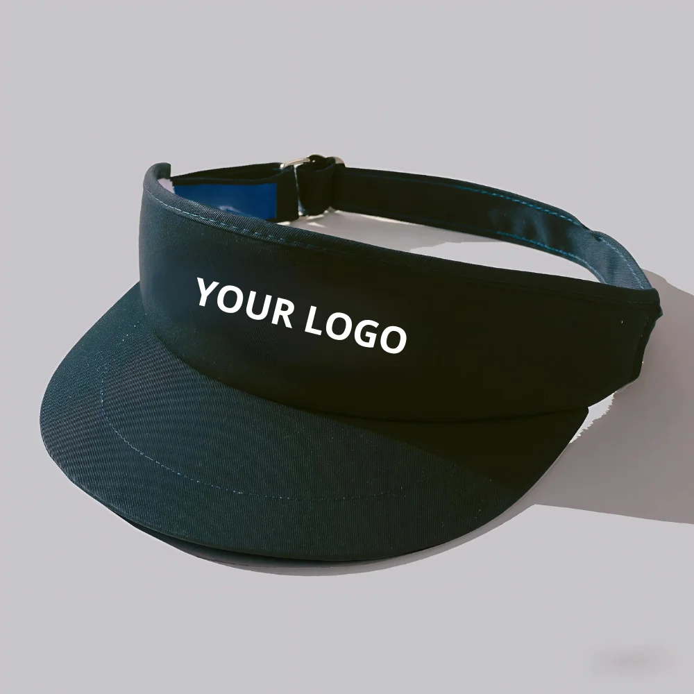 Lightweight Adjustable Luxury Sun Visor Hat with Front Logo  display picture 1