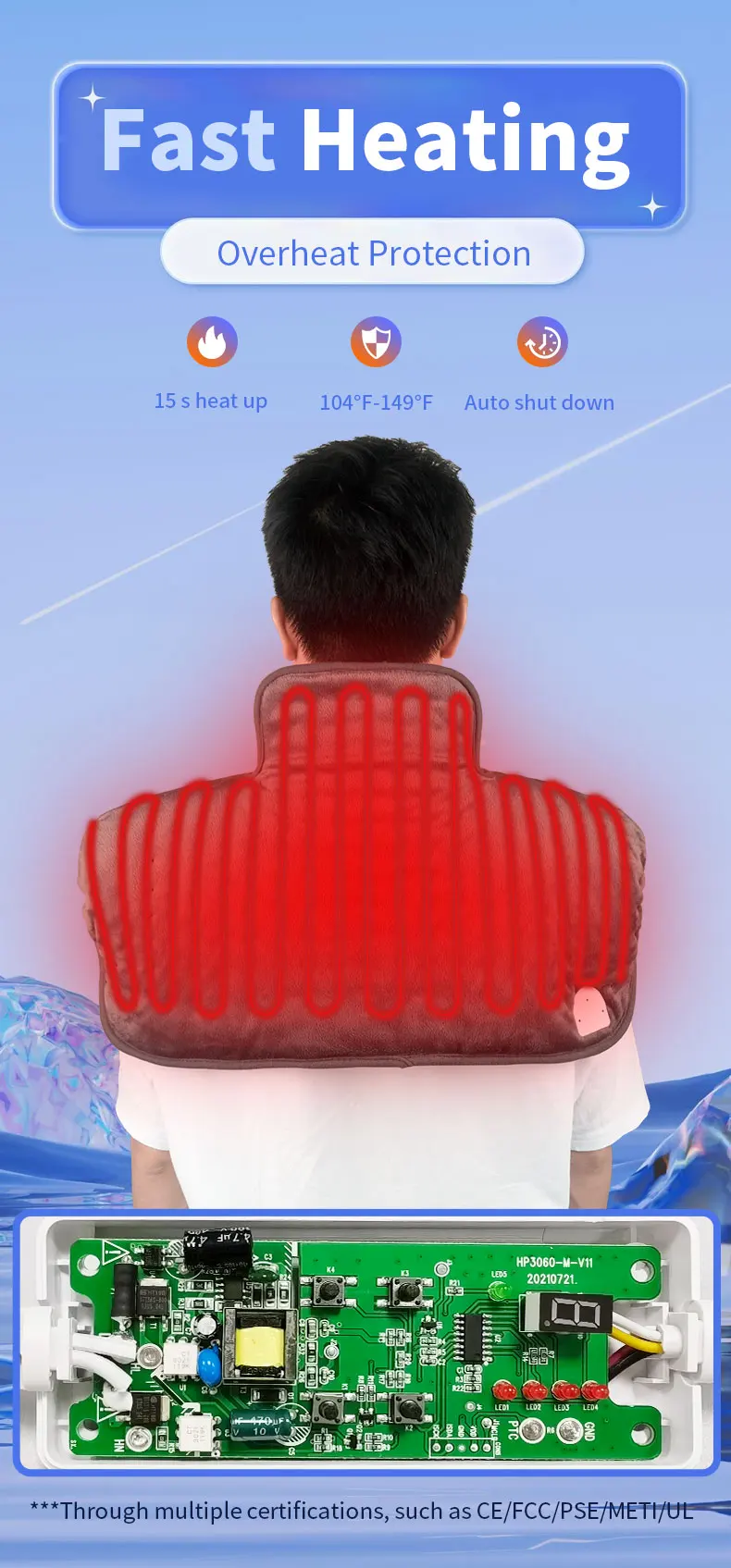 Shoulder Heating Pad Moist Physical Therapy Weighted Heating Pad For