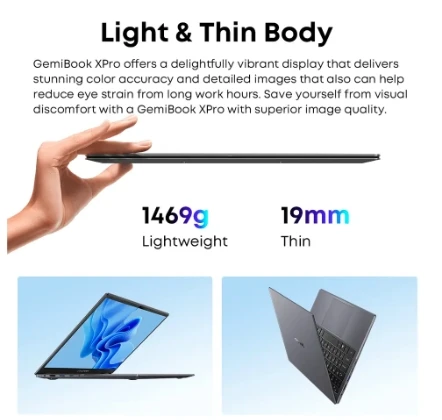 CHUWI GemiBook XPro 14inch UHD Screen Laptop 8GB RAM 256GB SSD