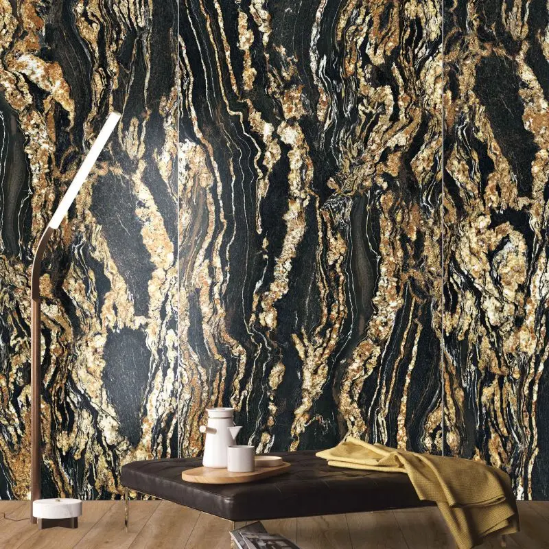 VF Home Decor Black Taurus Marble Effect Panel