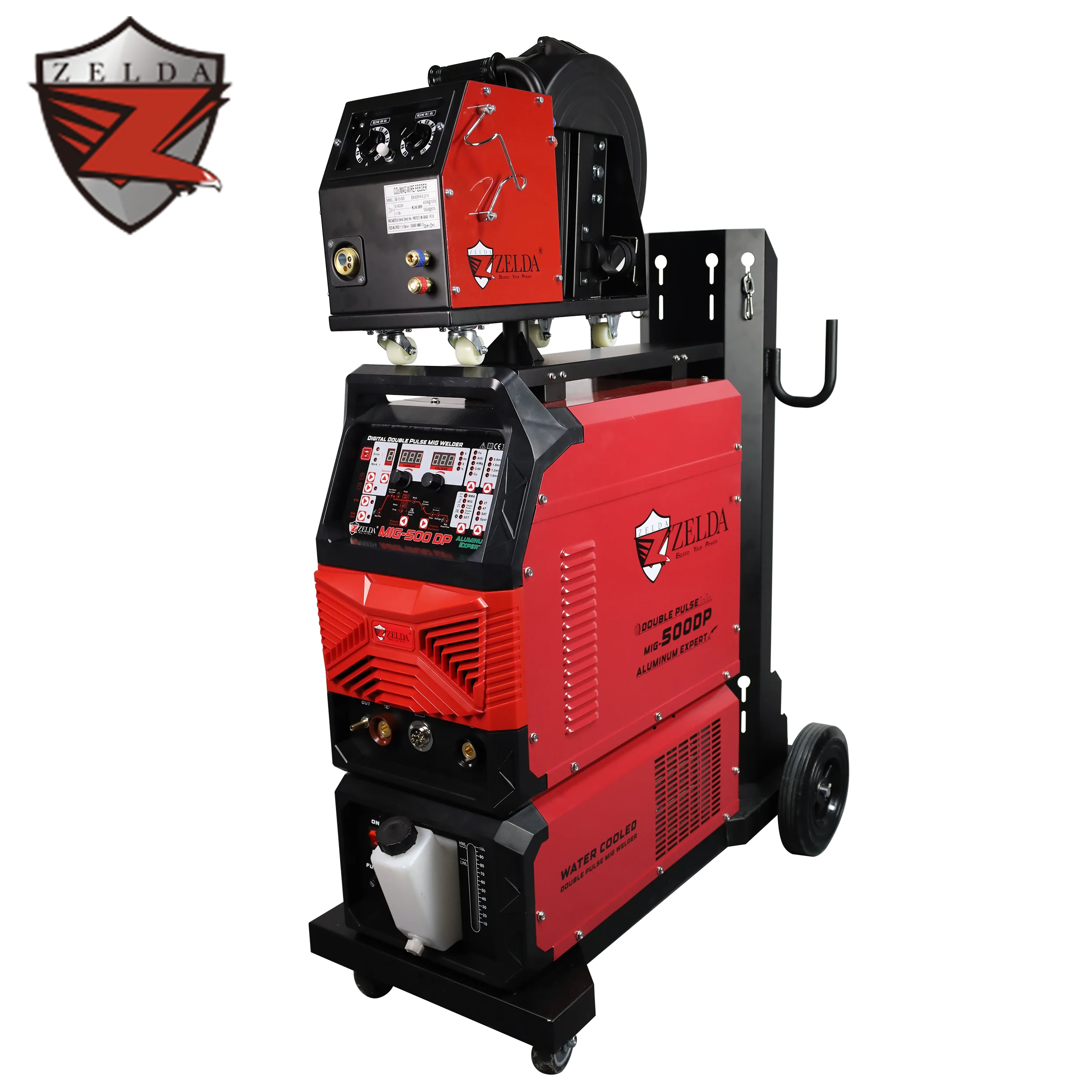 Water Cooled Synergic IGBT Module Pulse Double Pulse Mig Welder  Heavy Duty Automatic Aluminum 500A 380V Mig Welding Machine