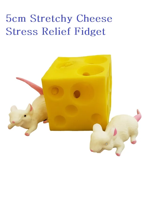 Best Selling Novelty Squishy Stress Toy Cheese Twist Sensory Mice