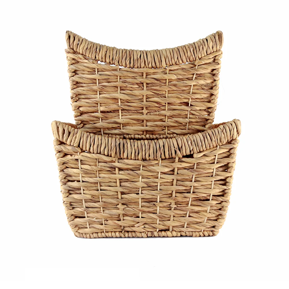 Handmade Household Items Sustainable Single Large Water Hyacinth Basket