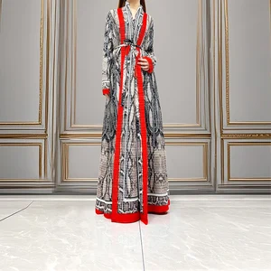 Wholesale Smocked Clothing Women's Fashion Abaya Design Stretch Casual Abaya Summer Dubai Traditional Abaya