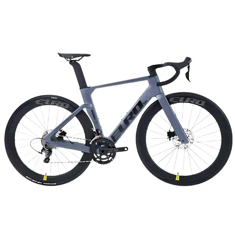 EUROBIKE 700C Full High Modulus Carbon Fiber Racing Road Bike 20/22/24 Speed Disc Brake System Included