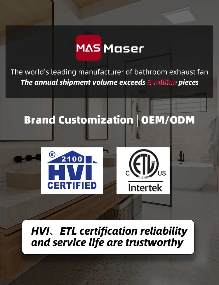 Bathroom Ventilation Exhaust Fan, 120v, 15W, 5CCT, Ceiling - detail 2