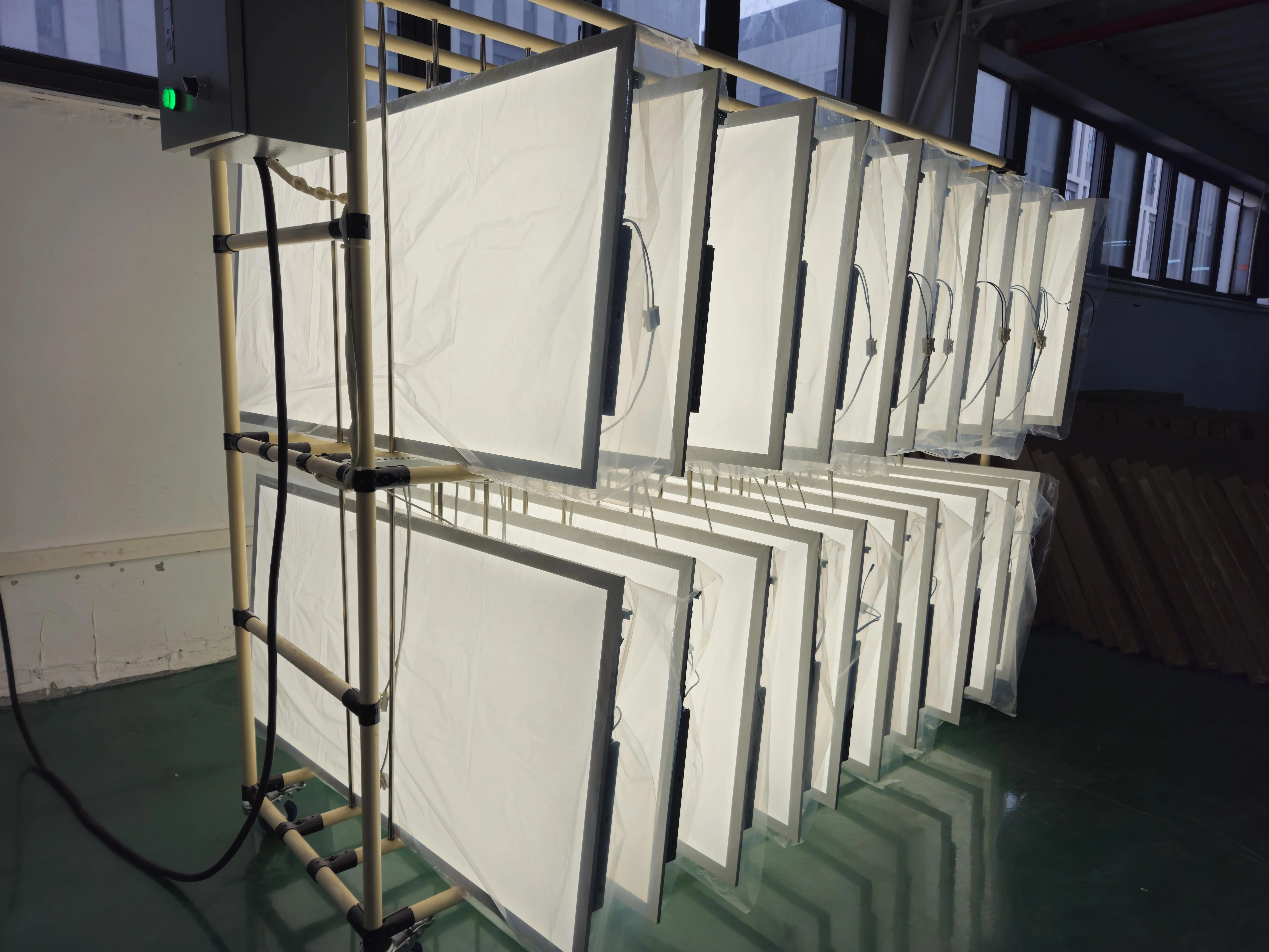 Led Recessed Square Panel Light 60X60 600*600 PMMA Disfusser Plate  100lm/w Led Ceiling Panel Light