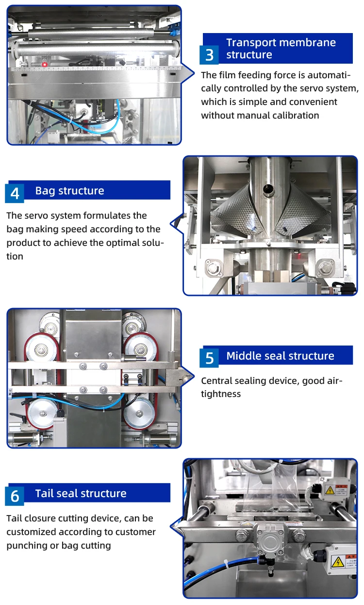 Automatic Food Powder Servo Filling Packing Machine Wheat Flour Cocoa Milo Dairy Milk Baking Besan Powder Packaging Machine