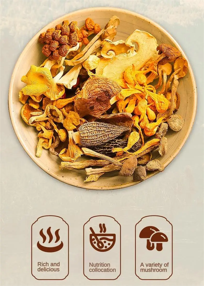 10in1 Soup Pack Morel Matsutake Tea Tree Mushroom Hericium Reishi