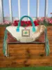 Turquoise With Brown Cowhide