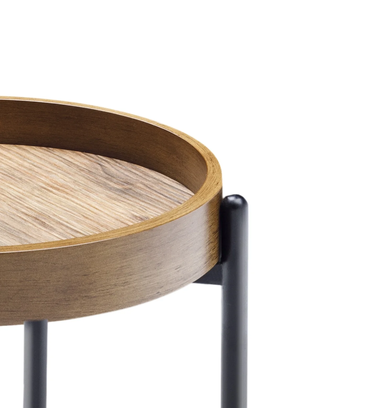 Elliptical Wooden Side Table Compact Elegant Design for Sofa Side Living Room, or Bedroom Handcrafted Brown Finish European