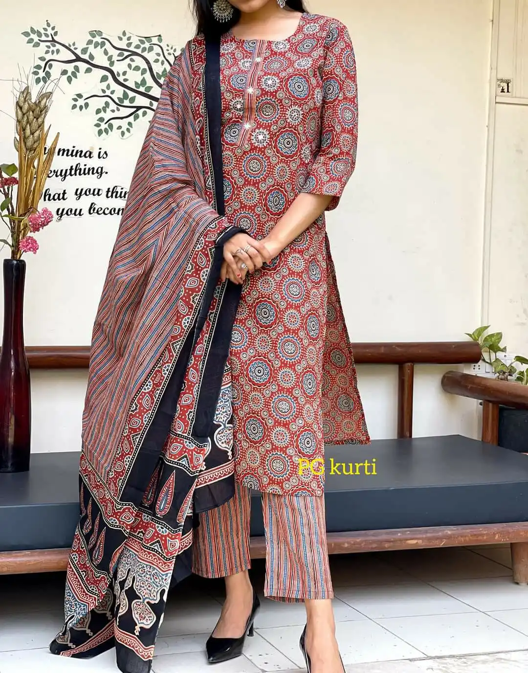 Embroidered Fancy Khadi Kurti With Ankle Pant  Latest Kurti Designs