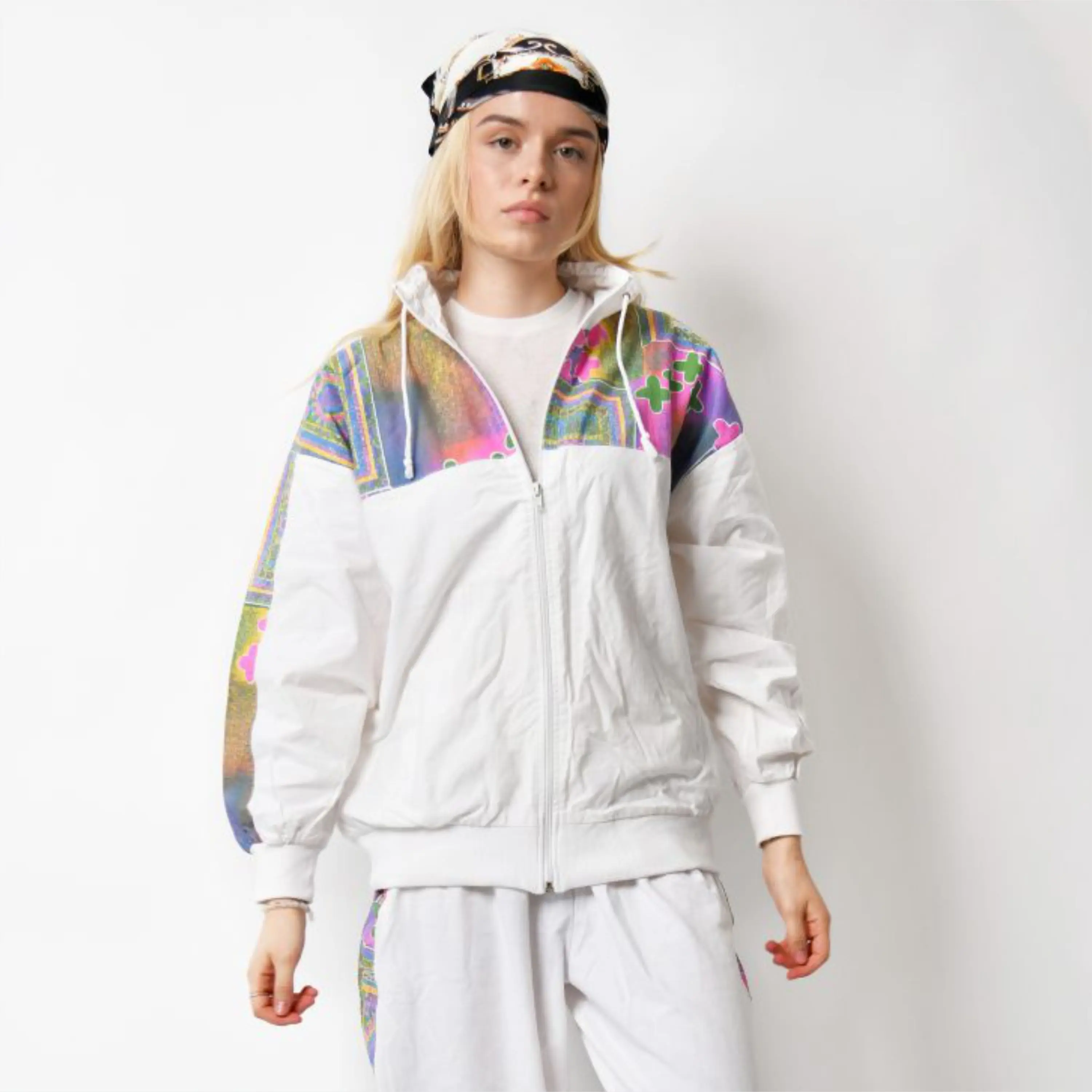 Cotton Unisex 80s Vintage Tracksuit Set Stylish Throwback Design