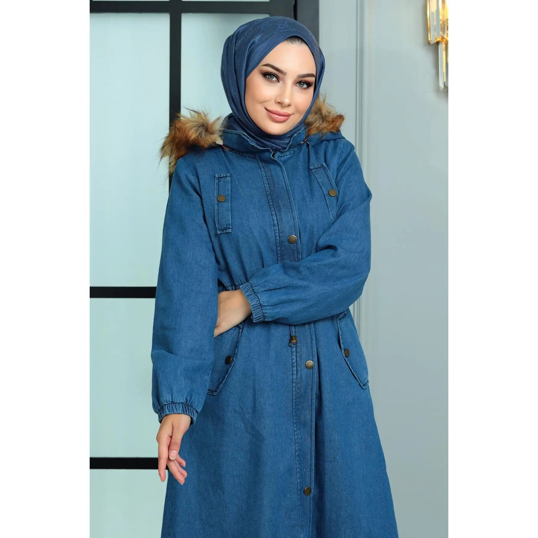 Mega Merchant XL Hooded Trench Coat with Others Closure Breathable