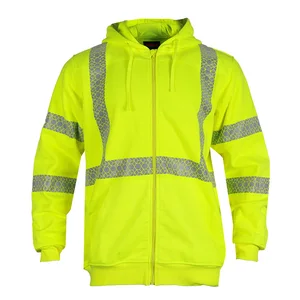 Wholesale Yellow Pullover FR Reflective Work Shirt Mechanic Industrial Workwear Fire Retardant Clothes Hoodie