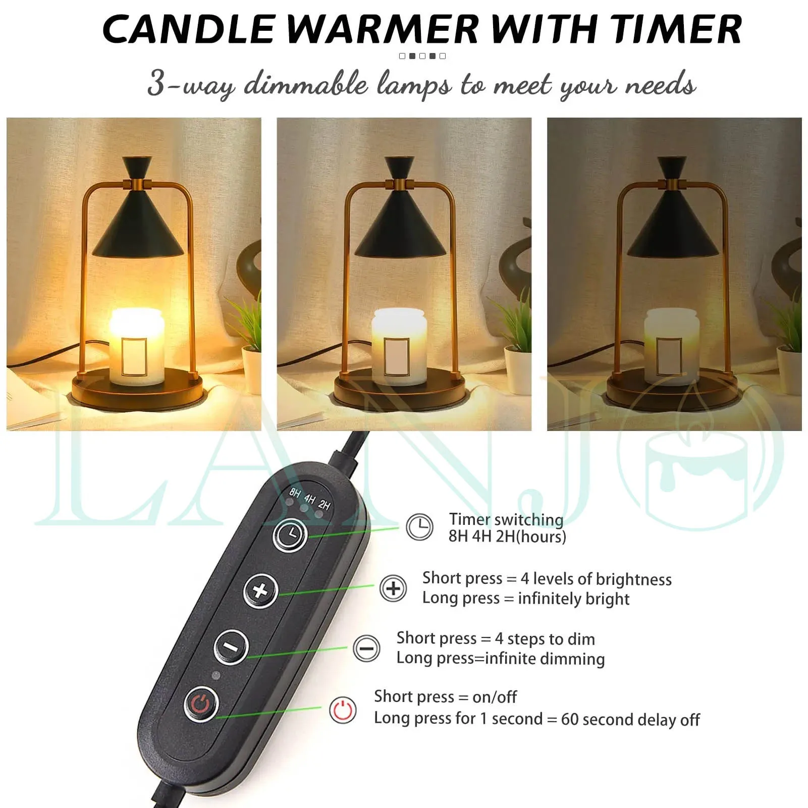 Wholesale Candle Warmer Smokeless Electric Adjustable Temperature