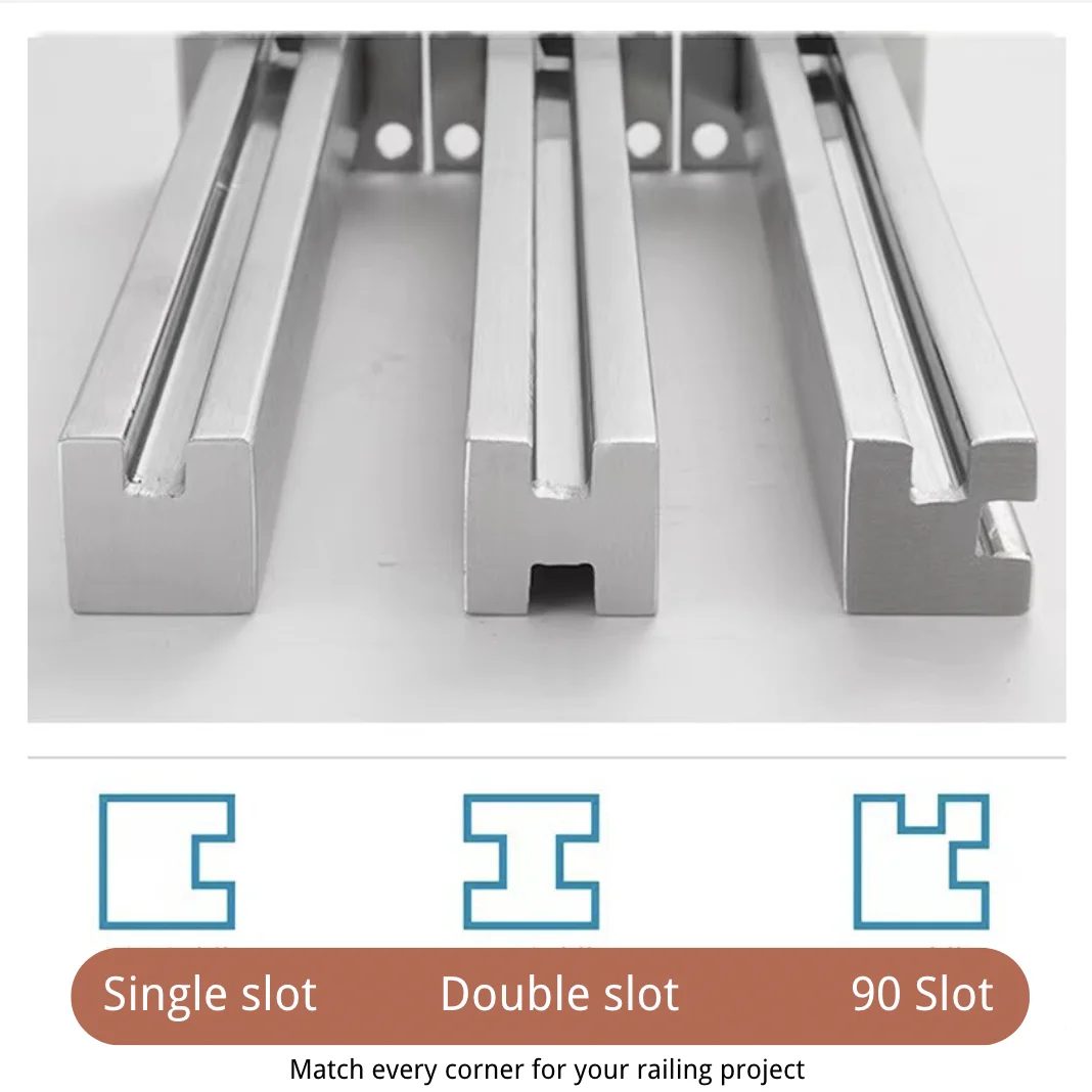 Slotted Bridge Railing Simple Modern Outdoor Balcony Glass Slotted Tube Railing